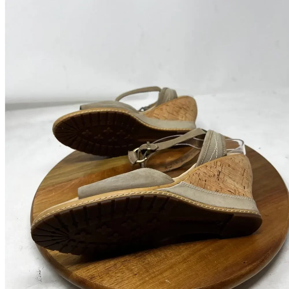 Timberland‎ Sandals  EARTHKEEPERS Maeslin Tan Leather Cork Wedge Sandals Size 10